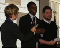 Science pep rally to celebrate Math and Science video winner.