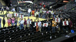 Project MERCCURI microbe sampling at San Antonio Spurs game!