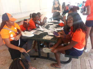 Project MERCCURI citizen science Pop Warner Broncos Science Cheerleader