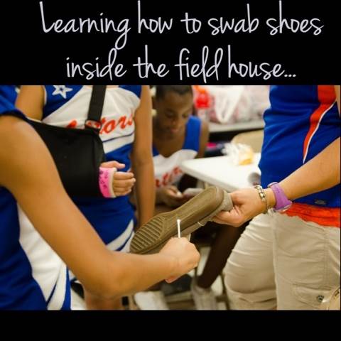 Pop Warner’s Fox Valley Gators cheerleaders participate in citizen science!